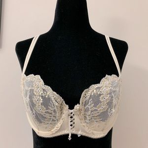 Victoria’s Secret White Lace Unlined Demi Bra